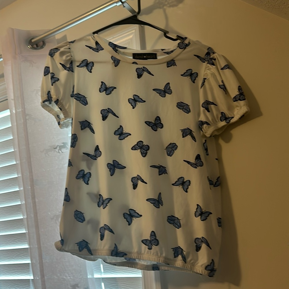Derek heart white butterfly shirt